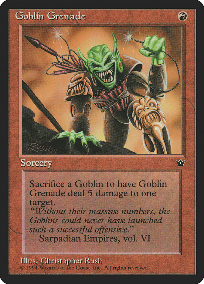 Goblin Grenade (Christopher Rush) [Fallen Empires] | Arkham Games and Comics