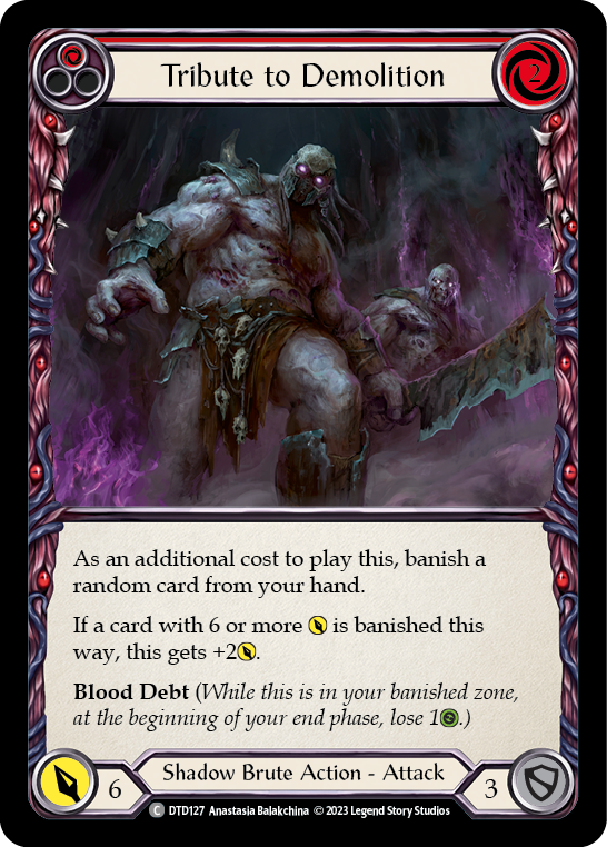 Tribute to Demolition (Red) [DTD127] (Dusk Till Dawn) | Arkham Games and Comics