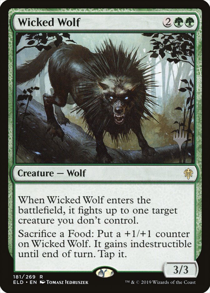 Wicked Wolf (Promo Pack) [Throne of Eldraine Promos] | Arkham Games and Comics