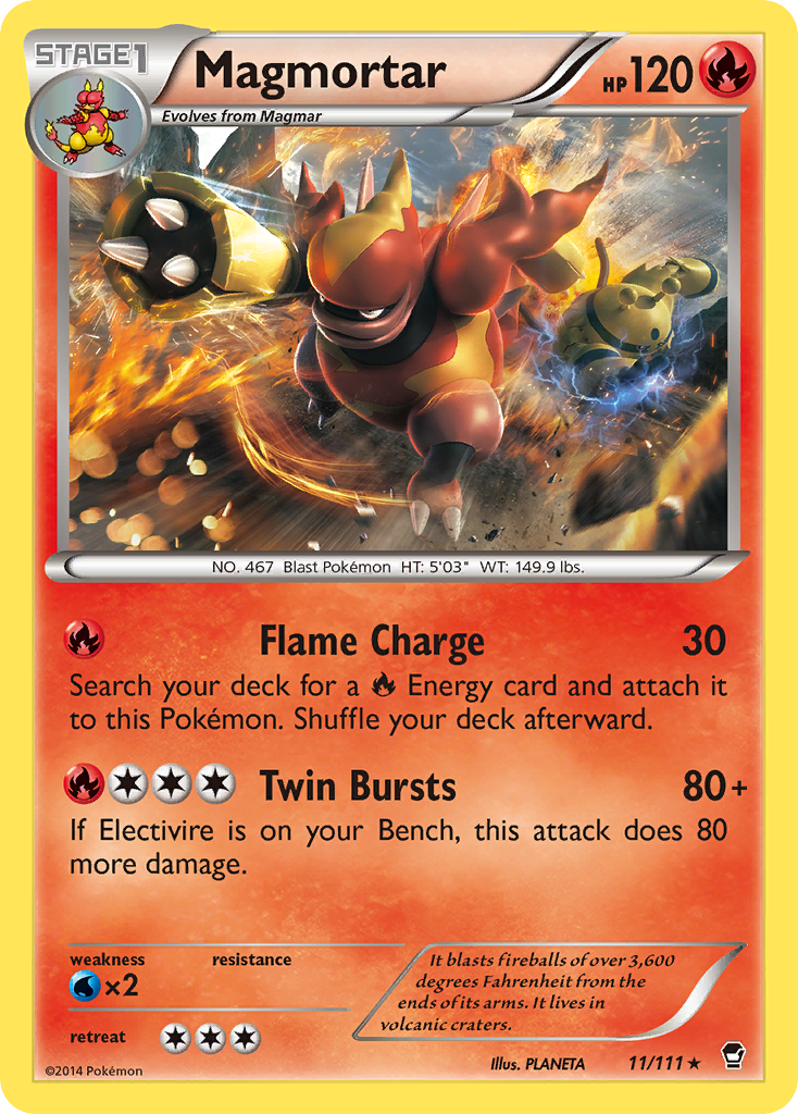 Magmortar (11/111) [XY: Furious Fists] | Arkham Games and Comics