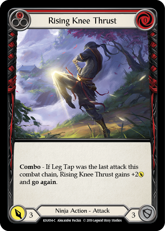 Rising Knee Thrust (Red) [KSU014-C] (Katsu Hero Deck)  1st Edition Normal | Arkham Games and Comics