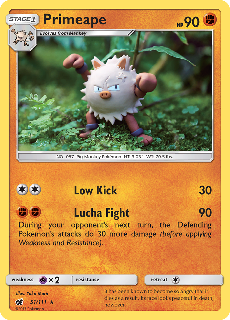 Primeape (51/111) [Sun & Moon: Crimson Invasion] | Arkham Games and Comics