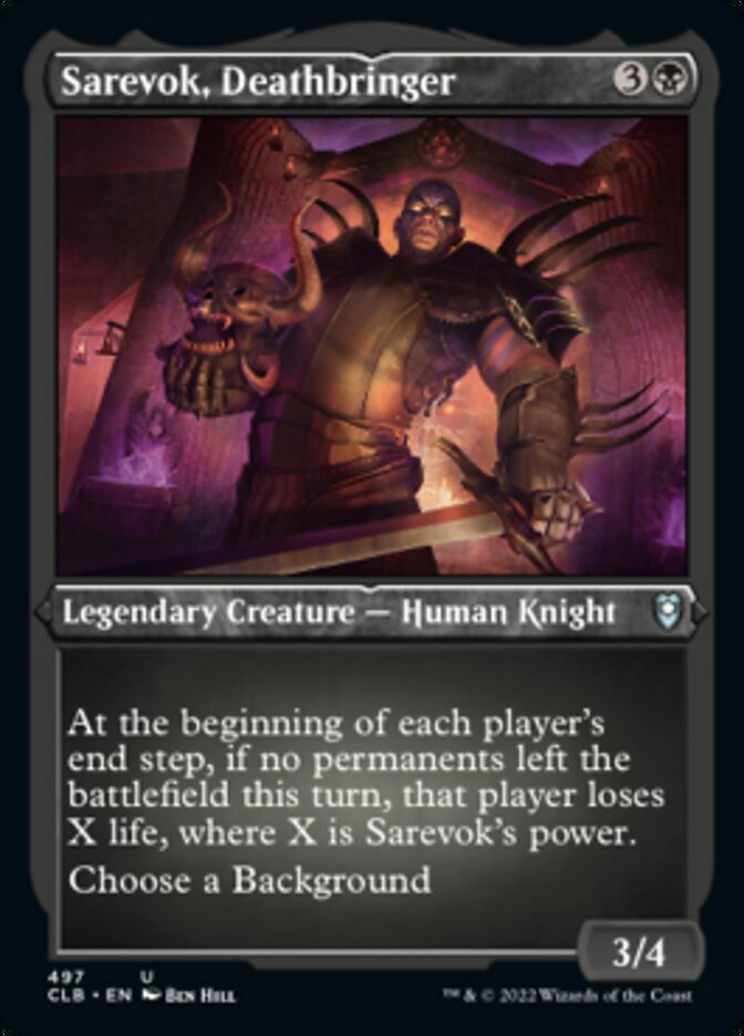 Sarevok, Deathbringer (Foil Etched) [Commander Legends: Battle for Baldur's Gate] | Arkham Games and Comics