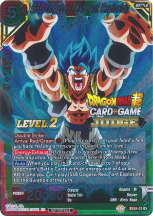 SSB Gogeta, Resonant Explosion (Level 2) (EX04-03) [Judge Promotion Cards] | Arkham Games and Comics