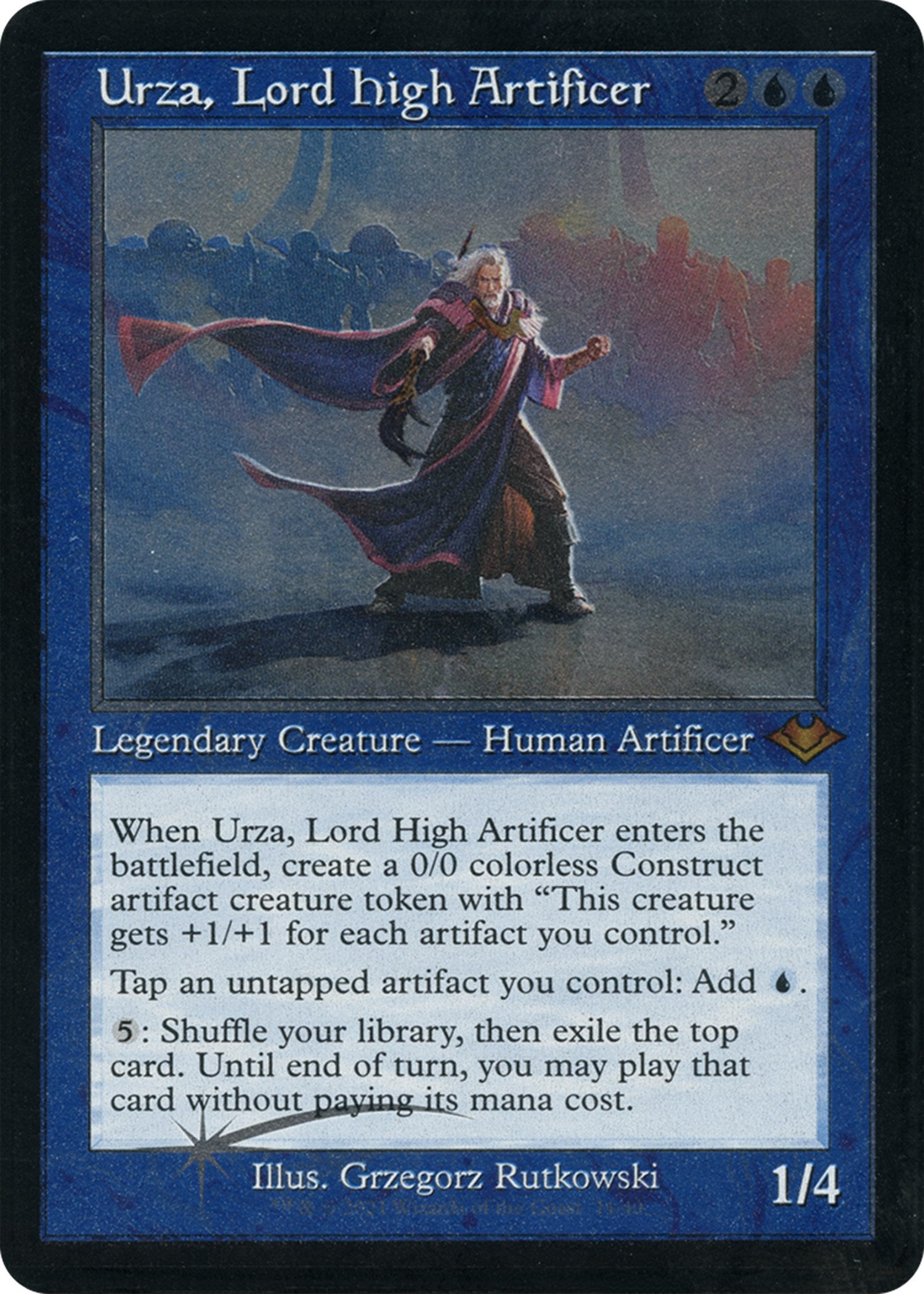 Urza, Lord High Artificer (Retro Foil Etched) [Modern Horizons 2] | Arkham Games and Comics