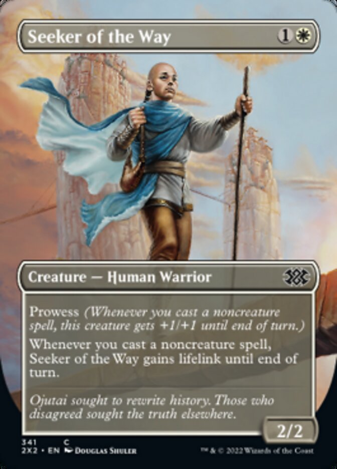 Seeker of the Way (Borderless Alternate Art) [Double Masters 2022] | Arkham Games and Comics