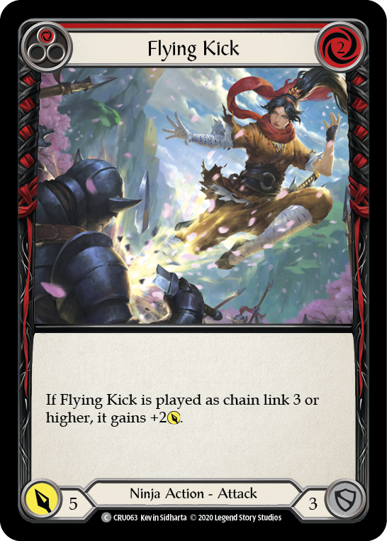 Flying Kick (Red) [CRU063] (Crucible of War)  1st Edition Rainbow Foil | Arkham Games and Comics