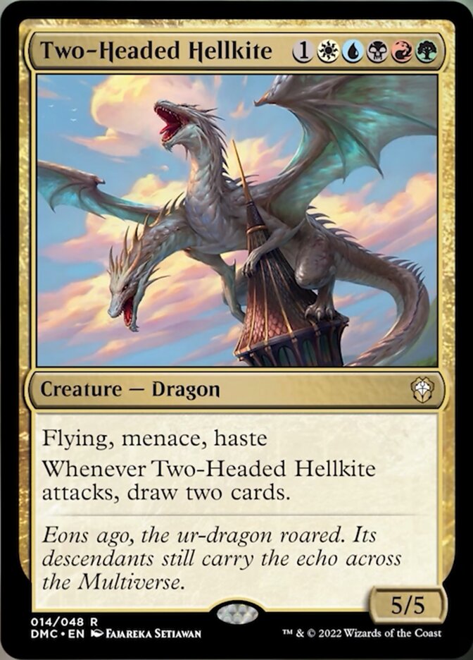 Two-Headed Hellkite [Dominaria United Commander] | Arkham Games and Comics