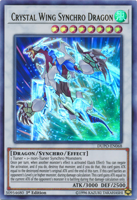 Crystal Wing Synchro Dragon [DUPO-EN068] Ultra Rare | Arkham Games and Comics