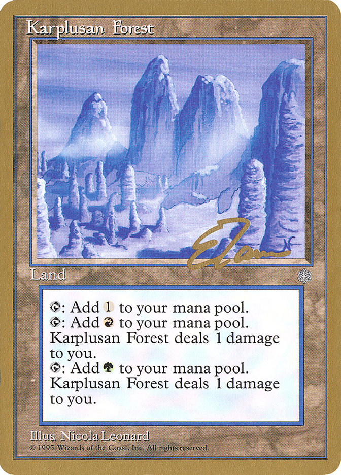 Karplusan Forest (Eric Tam) [Pro Tour Collector Set] | Arkham Games and Comics