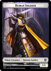 Human Soldier // Elephant Double-Sided Token [Phyrexia: All Will Be One Commander Tokens] | Arkham Games and Comics