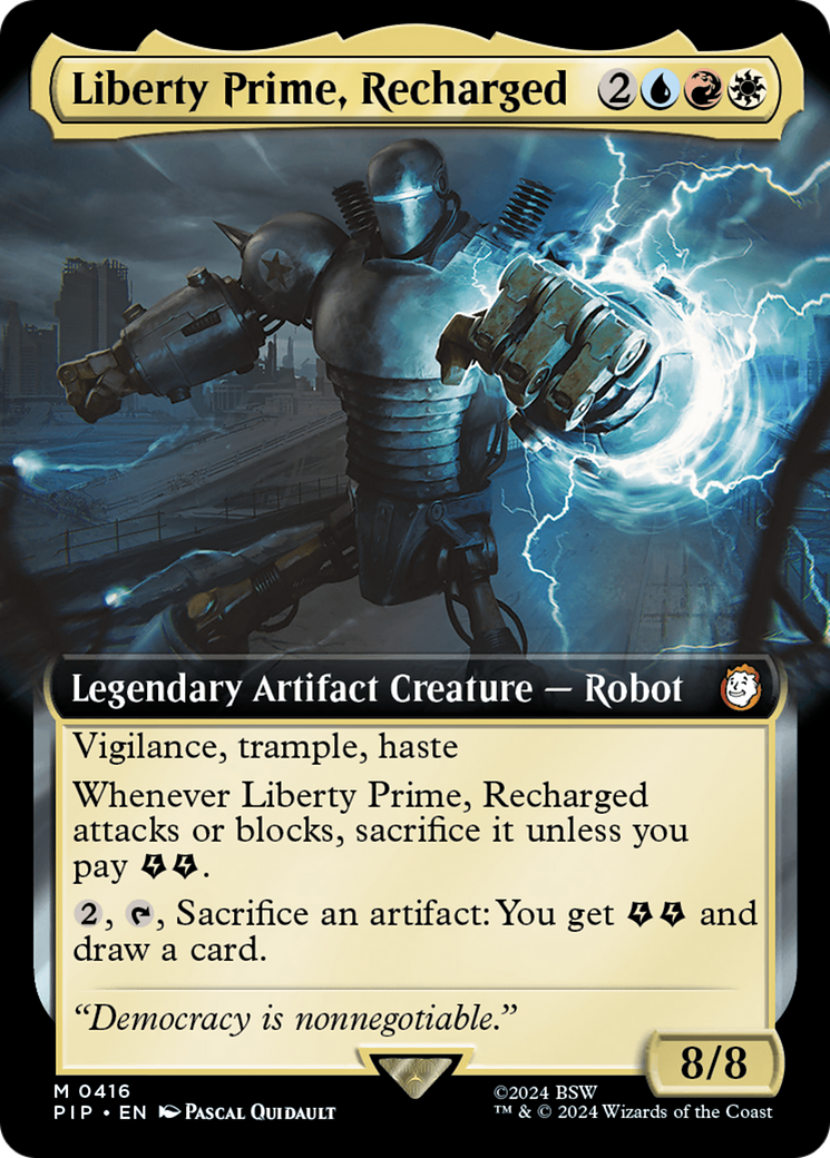 Liberty Prime, Recharged (Extended Art) [Fallout] | Arkham Games and Comics