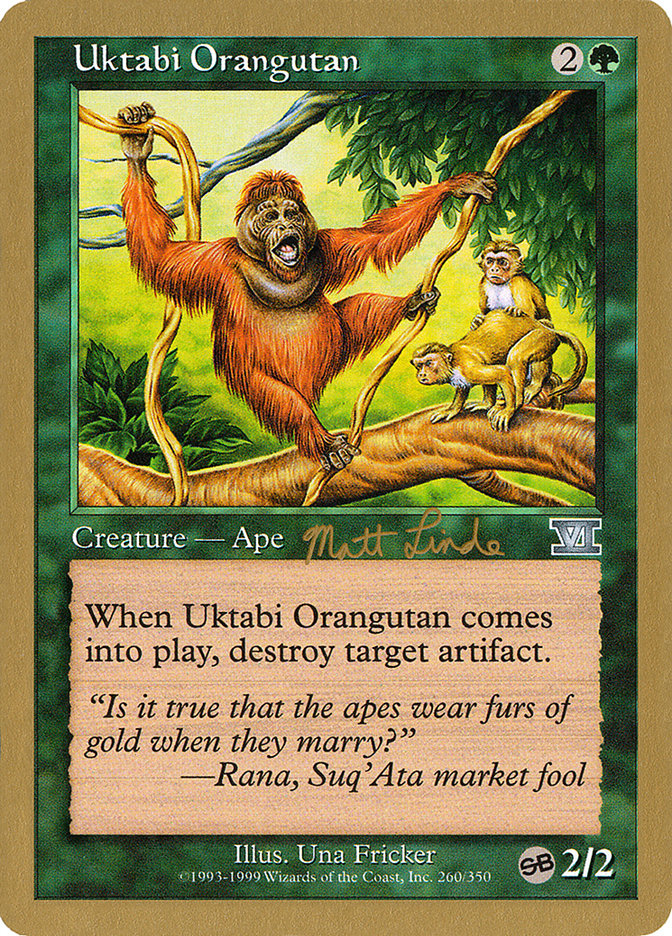 Uktabi Orangutan (Matt Linde) (SB) [World Championship Decks 1999] | Arkham Games and Comics