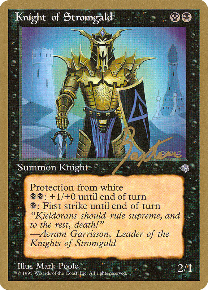 Knight of Stromgald (George Baxter) [Pro Tour Collector Set] | Arkham Games and Comics