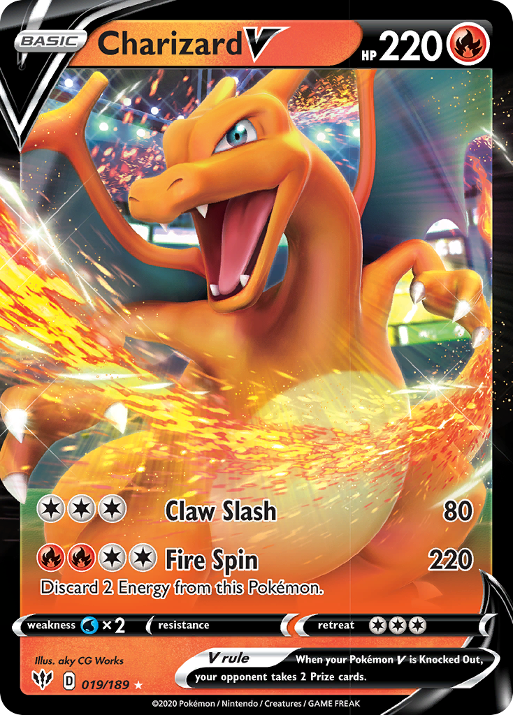 Charizard V (019/189) [Sword & Shield: Darkness Ablaze] | Arkham Games and Comics