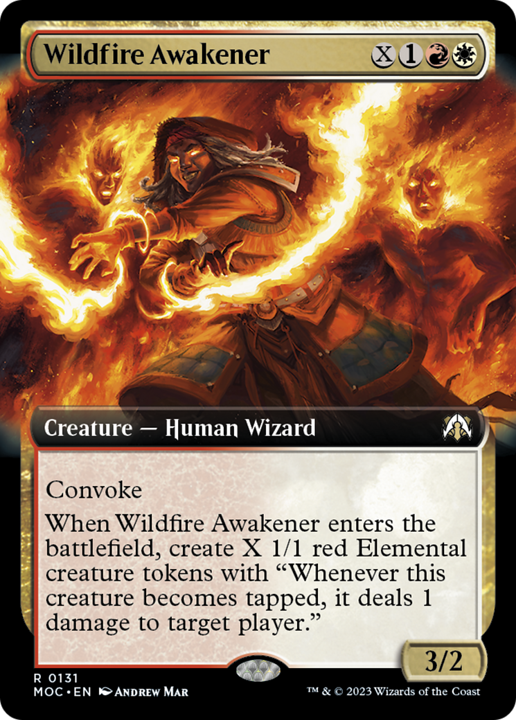 Wildfire Awakener (Extended Art) [March of the Machine Commander] | Arkham Games and Comics