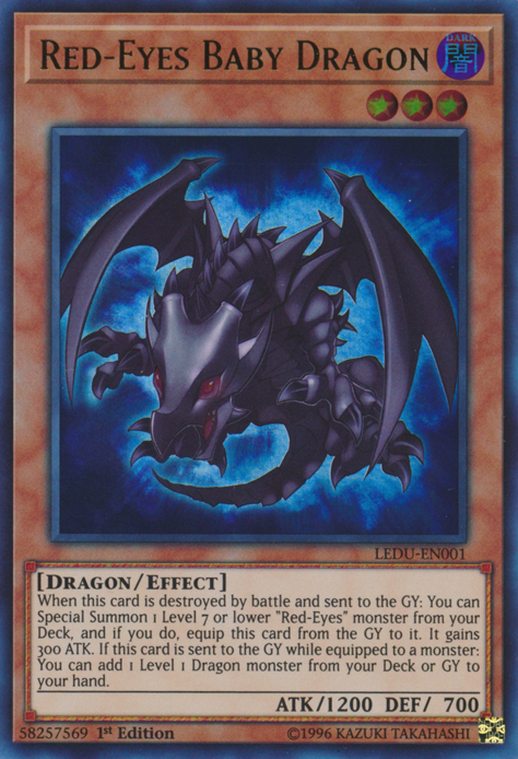 Red-Eyes Baby Dragon [LEDU-EN001] Ultra Rare | Arkham Games and Comics