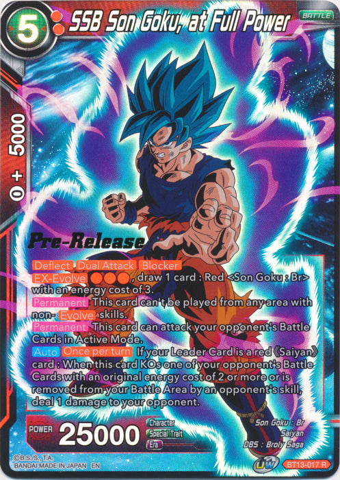 SSB Son Goku, at Full Power (BT13-017) [Supreme Rivalry Prerelease Promos] | Arkham Games and Comics