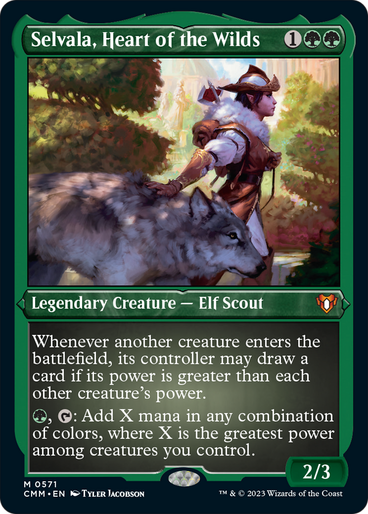 Selvala, Heart of the Wilds (Foil Etched) [Commander Masters] | Arkham Games and Comics