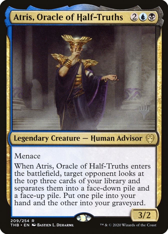 Atris, Oracle of Half-Truths (Promo Pack) [Theros Beyond Death Promos] | Arkham Games and Comics