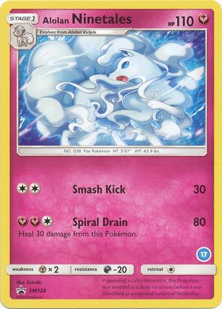 Alolan Ninetales (SM128) (Deck Exclusive #17) [Sun & Moon: Trainer Kit - Alolan Ninetales] | Arkham Games and Comics