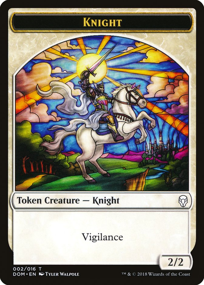 Knight (002/016) [Dominaria Tokens] | Arkham Games and Comics