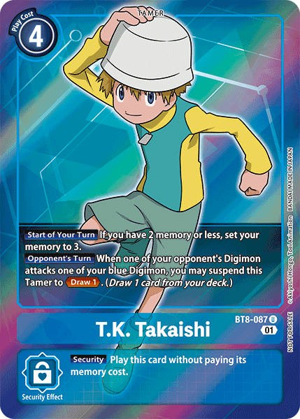 T.K. Takaishi [BT8-087] (Alternative Art - Box Topper) [New Awakening] | Arkham Games and Comics