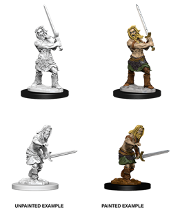 Pathfinder Battles Unpainted Minis - Male Human Barbarian | Arkham Games and Comics