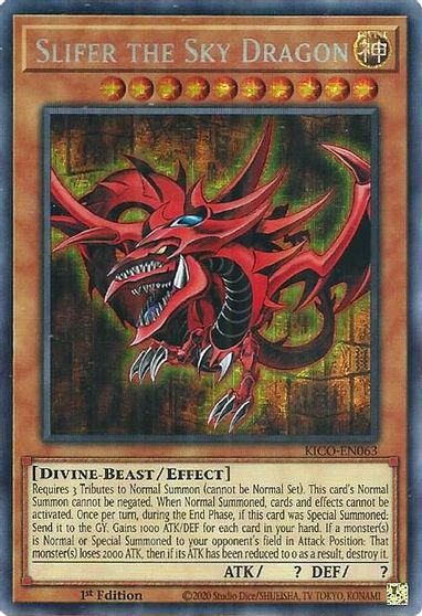 Slifer the Sky Dragon [KICO-EN063] Secret Pharaoh's Rare | Arkham Games and Comics