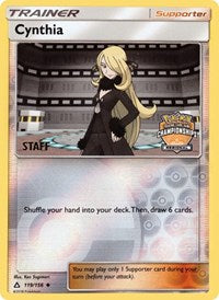 Cynthia (119/156) (Staff Regional Championship Promo) [Sun & Moon: Ultra Prism] | Arkham Games and Comics