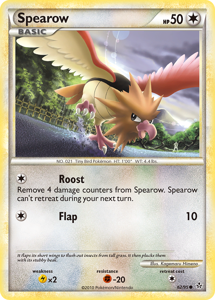 Spearow (62/95) [HeartGold & SoulSilver: Unleashed] | Arkham Games and Comics