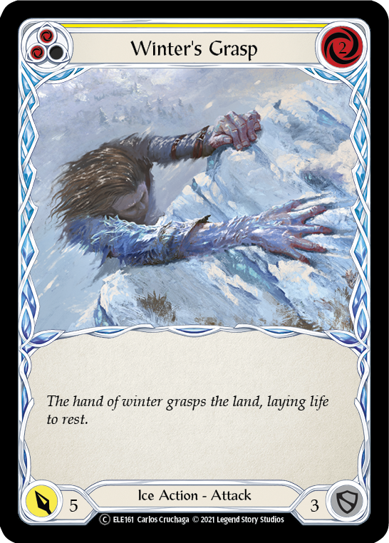 Winter's Grasp (Yellow) [U-ELE161] (Tales of Aria Unlimited)  Unlimited Rainbow Foil | Arkham Games and Comics