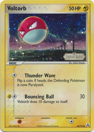 Voltorb (68/92) (Stamped) [EX: Legend Maker] | Arkham Games and Comics