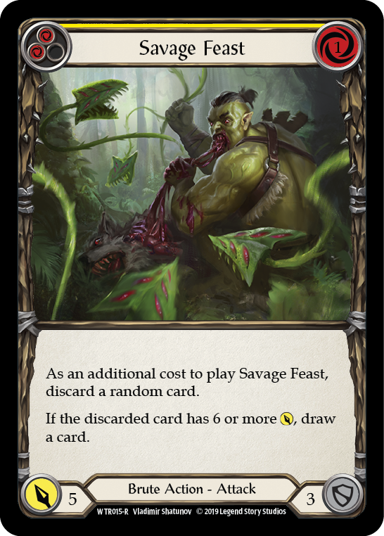 Savage Feast (Yellow) [WTR015-R] (Welcome to Rathe)  Alpha Print Normal | Arkham Games and Comics