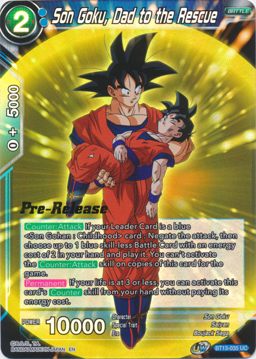 Son Goku, Dad to the Rescue (BT13-035) [Supreme Rivalry Prerelease Promos] | Arkham Games and Comics