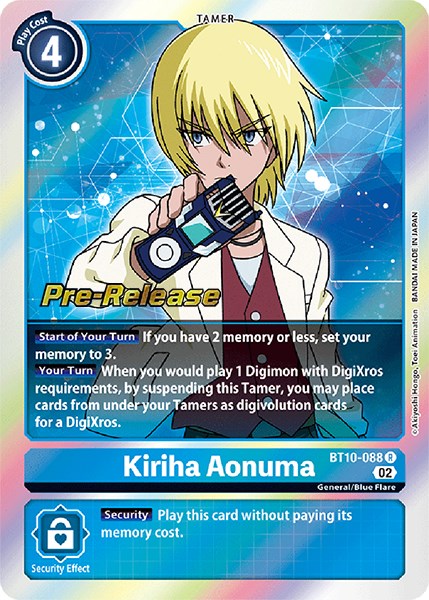 Kiriha Aonuma [BT10-088] [Xros Encounter Pre-Release Cards] | Arkham Games and Comics