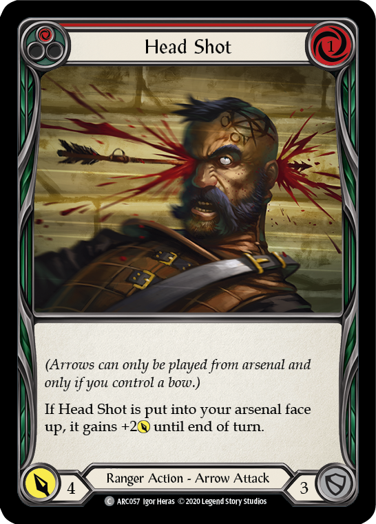 Head Shot (Red) [U-ARC057] (Arcane Rising Unlimited)  Unlimited Rainbow Foil | Arkham Games and Comics