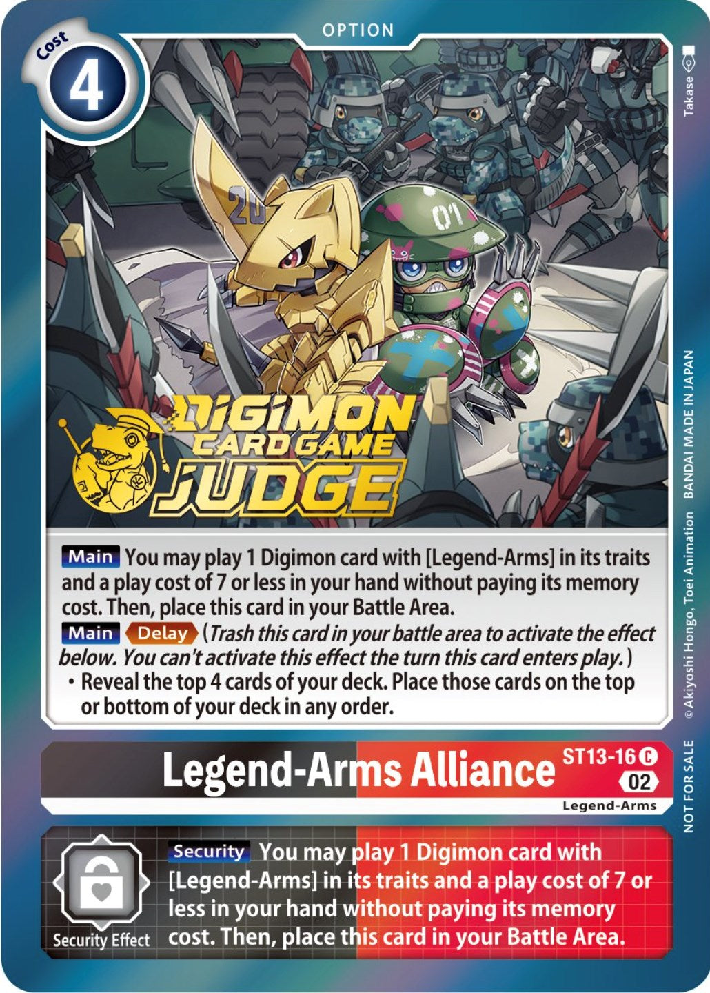 Legend-Arms Alliance [ST13-16] (Judge Pack 3) [Starter Deck: Ragnaloardmon Promos] | Arkham Games and Comics