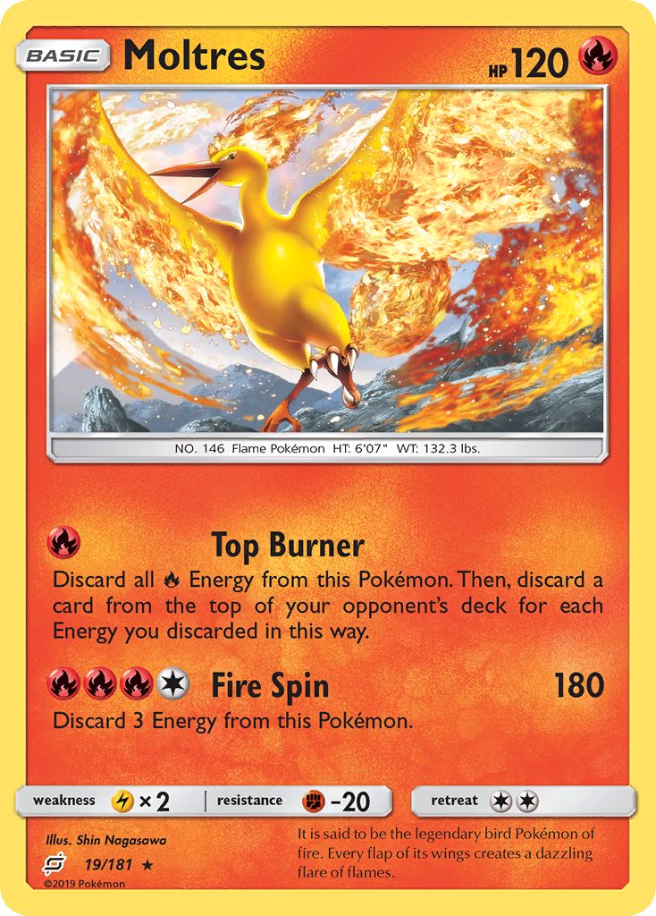 Moltres (19/181) [Sun & Moon: Team Up] | Arkham Games and Comics