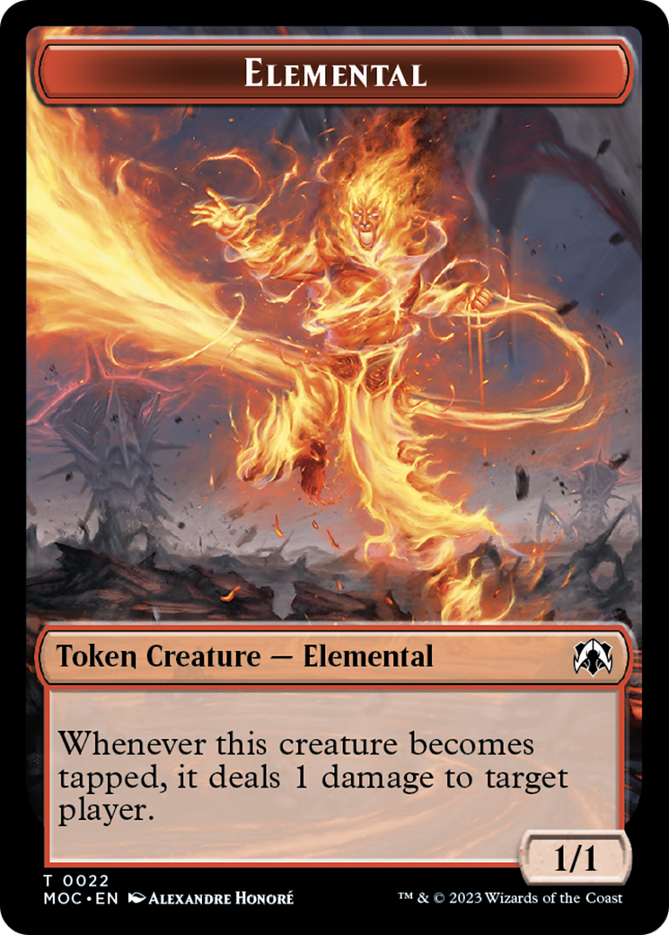Elemental (22) // Faerie Double-Sided Token [March of the Machine Commander Tokens] | Arkham Games and Comics
