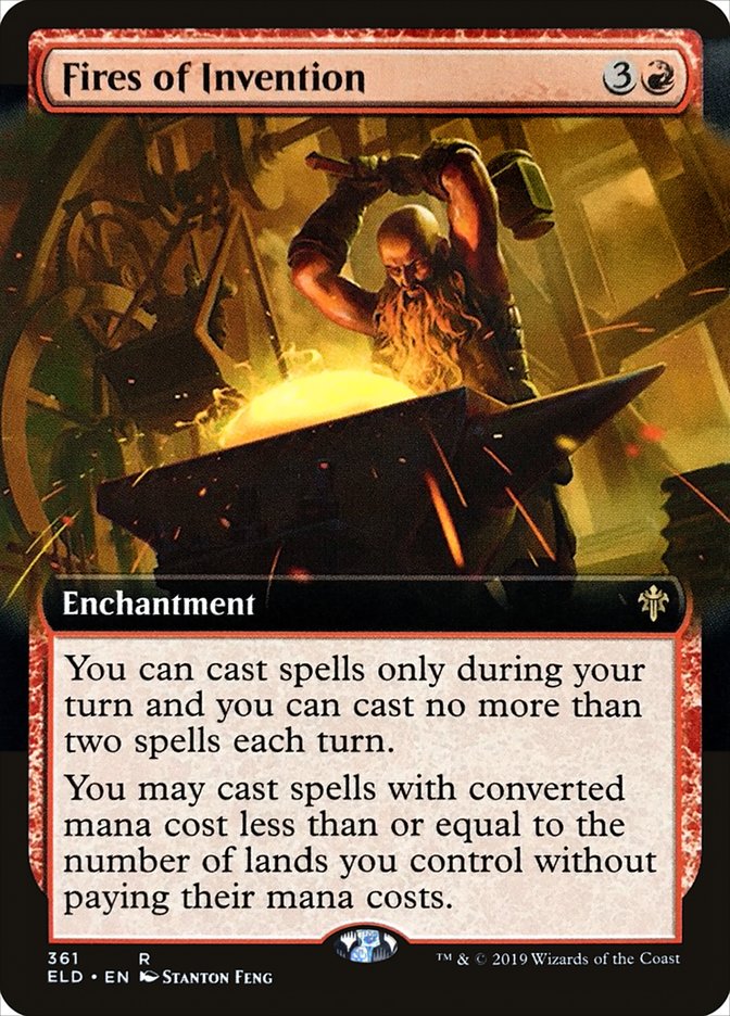 Fires of Invention (Extended Art) [Throne of Eldraine] | Arkham Games and Comics