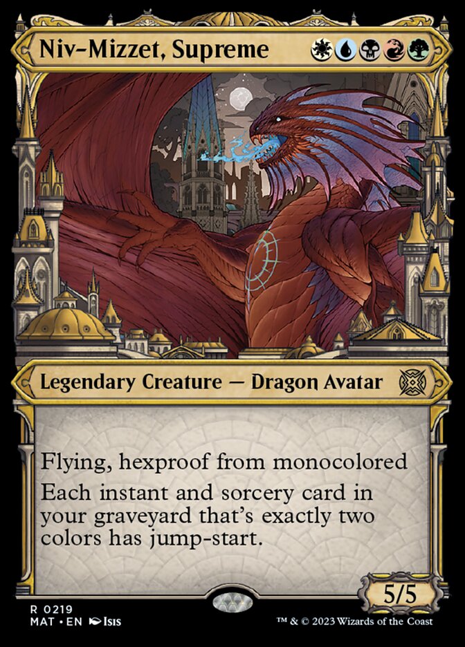 Niv-Mizzet, Supreme (Showcase Halo Foil) [March of the Machine: The Aftermath] | Arkham Games and Comics
