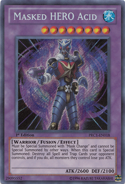 Masked Hero Acid [PRC1-EN018] Secret Rare | Arkham Games and Comics