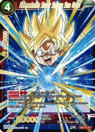 Unbreakable Super Saiyan Son Goku (Gold Stamped) (SD2-03) [Mythic Booster] | Arkham Games and Comics