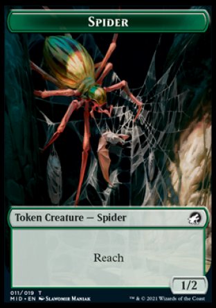 Spider Token [Innistrad: Midnight Hunt Tokens] | Arkham Games and Comics