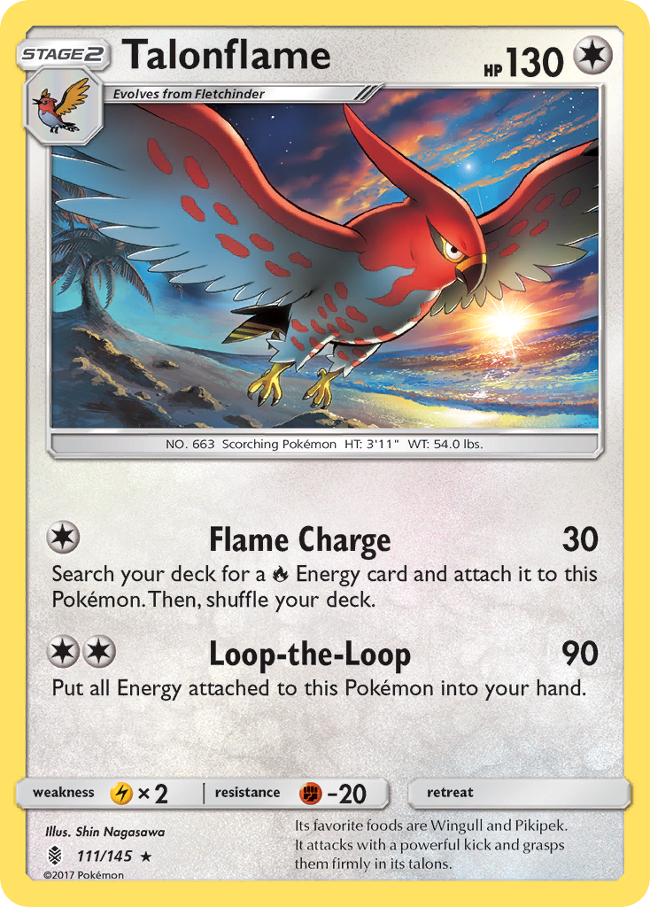 Talonflame (111/145) [Sun & Moon: Guardians Rising] | Arkham Games and Comics