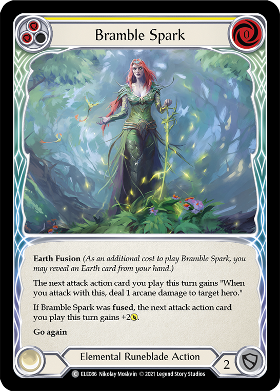 Bramble Spark (Yellow) [ELE086] (Tales of Aria)  1st Edition Rainbow Foil | Arkham Games and Comics