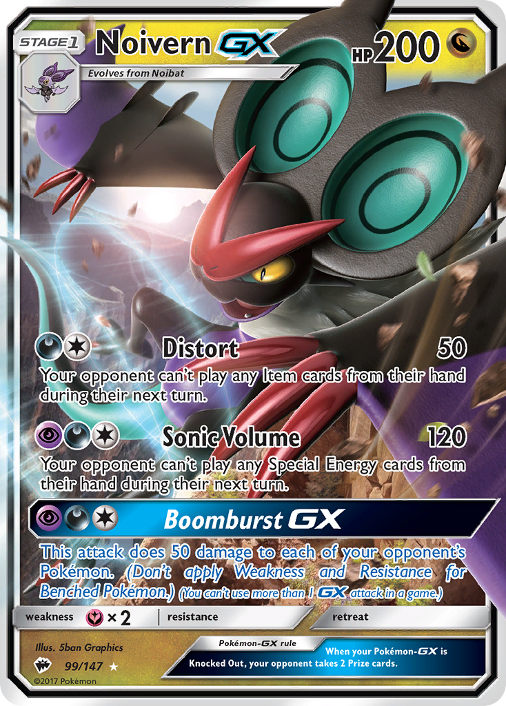 Noivern GX (99/147) [Sun & Moon: Burning Shadows] | Arkham Games and Comics