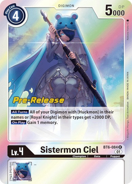 Sistermon Ciel [BT6-084] [Double Diamond Pre-Release Cards] | Arkham Games and Comics