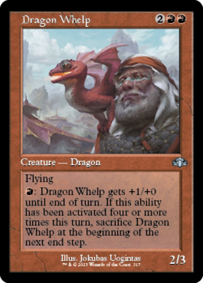 Dragon Whelp (Retro) [Dominaria Remastered] | Arkham Games and Comics